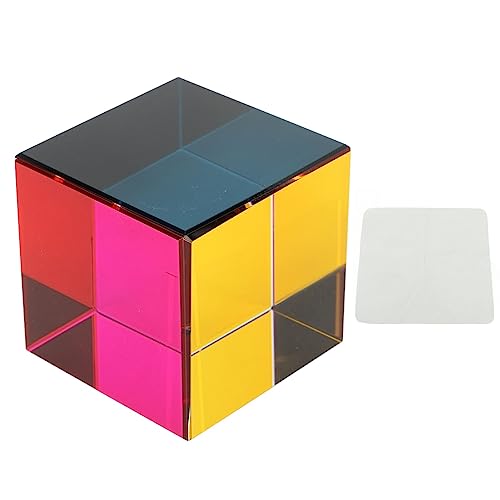 Akozon Farbwürfel Optical Glass Prism Physics Bildungsspielzeug für Tabletop -Ornamente (60 mm) von Akozon