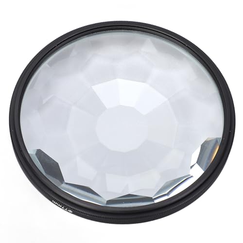 Akozon Premium 77 mm Kaleidoskop-Prismenlinsenfilter, optisches Glas, Spezialeffektfilter für DSLR-/SLR-Kamerazubehör von Akozon