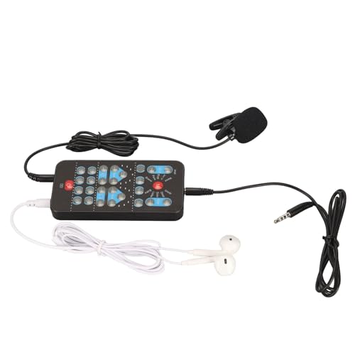 Akozon Titel: Handheld Voice Changer - Tragbarer ABS -Sound Verkleidungsgespräch mit 8 Lustigen Effekten, Multifunktionaler Sprachwechsler für Telefon, Tablet, Gaming & Streaming Easy Plug & Play von Akozon