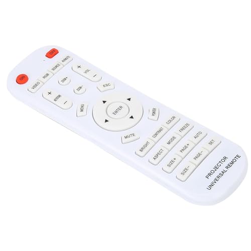 Akozon Weißer Fernbedienungsersatz für Projektor - Drahtloser Controller mit 10 M Reichweite - Easy Setup, Betrieben von 2 AAA Batterien Akozon Weißer Fernbedienungsersatz für Projektor - Drahtloser Controller mit 10 M Reichweite - Easy Setup, Betrieben von 2 AAA Batterien von Akozon