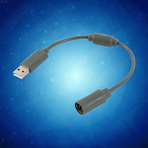 Akozon Xbox 360 Controller, Breakaway Adapter Connection Break Away USB für Kabel für XBOX360 Grau Ersatz Wired Controller USB von Akozon