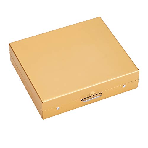 Glücksspielwürfel, 5 Stück Aluminiumlegierung Aluminium Tischspielwürfel mit Aufbewahrungsbox zum Spielen (3#-3#) Pokerspiele Würfel Set (Gold-Square Box) Auto von Akozon