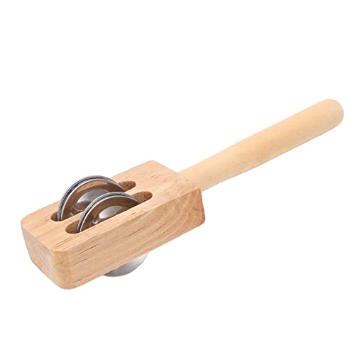 Jingle Stick aus Holz in Mini-Größe, Handliche Jingle Bell Zur Verbesserung der Koordination Jingle Stick aus Holz in Mini-Größe, Handliche Jingle Bell Zur Verbesserung der Koordination von Akozon