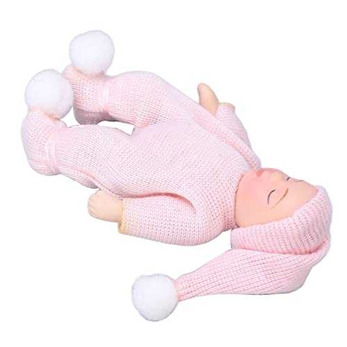 Akozon Puppenhaus-Porzellan, Maßstab 1:12, Mini-Rosa-Pullover, Puppenhaus-Miniatur-Neugeborenenfigur Akozon Puppenhaus-Porzellan, Maßstab 1:12, Mini-Rosa-Pullover, Puppenhaus-Miniatur-Neugeborenenfigur von Akozon