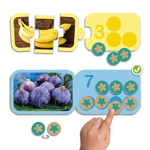 Zählt und vervollständigt das Mathematikspiel von 1 bis 10 mit Puzzles Zählt und vervollständigt das Mathematikspiel von 1 bis 10 mit Puzzles von Akros