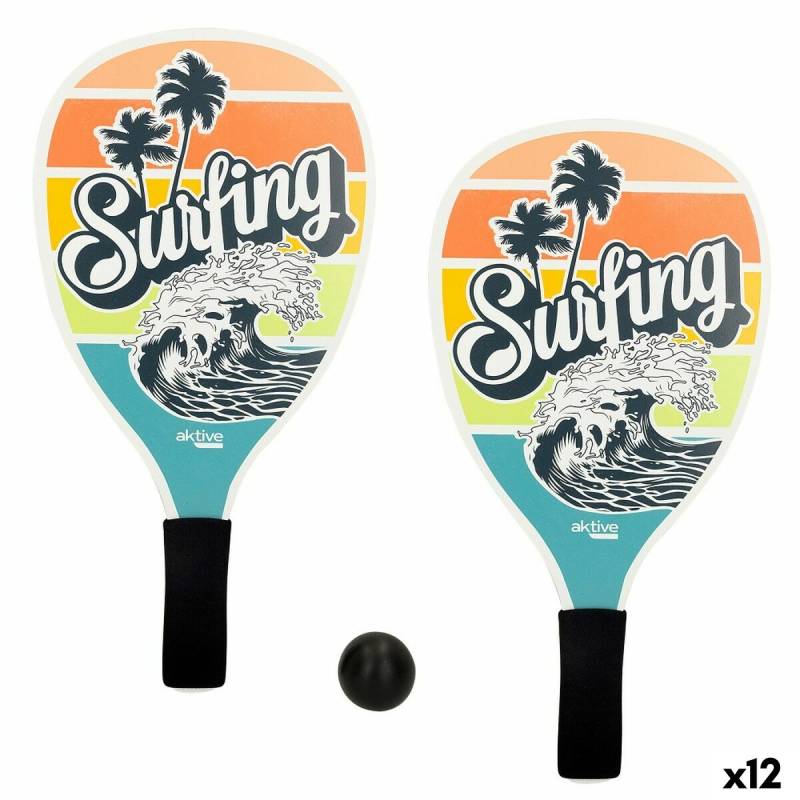 Strandschläger mit Ball Aktive Brandung 20 x 40 cm (12 Stück) von Aktive