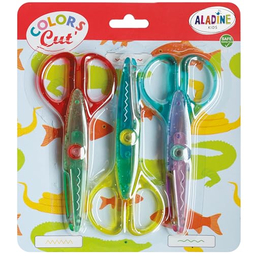 Aladine 3042038, Schere für Kinder, Konturenscheren-Set, 3-teilig, Bastelschere Aladine 3042038, Schere für Kinder, Konturenscheren-Set, 3-teilig, Bastelschere von Aladine