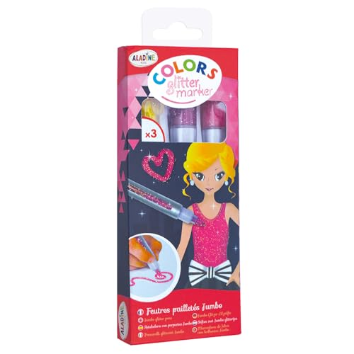 ALADINE 3042033 Glitzer Filzstifte Fashion, 3 trendige Farben ALADINE 3042033 Glitzer Filzstifte Fashion, 3 trendige Farben von Aladine