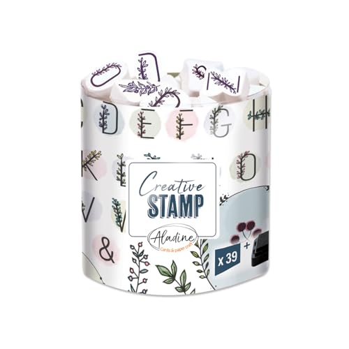 Aladine - 39 Alphabet-Stempel & Kronen mit schwarzem Stempelkissen, Großbuchstaben, für Scrapbooking, Karten, Bullet Journal, kreative Hobbys – Buchstaben A bis Z, Zahlen, Deko-Zahlen, 03751 Aladine - 39 Alphabet-Stempel & Kronen mit schwarzem Stempelkissen, Großbuchstaben, für Scrapbooking, Karten, Bullet Journal, kreative Hobbys – Buchstaben A bis Z, Zahlen, Deko-Zahlen, 03751 von Aladine