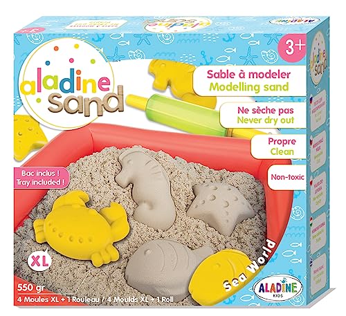 Aladine Kreativ-Set Magischer Sand – Meereswelt – 550 g von Aladine