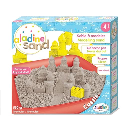 Aladine Kreativ-Set Magischer Sand – Schloss – Modelliersand – 550 g von Aladine