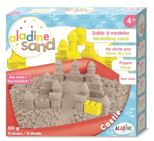 Aladine Kreativ-Set Magischer Sand – Schloss – Modelliersand – 550 g von Aladine