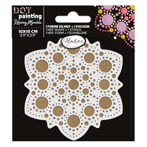 Aladine - Mandala-Set 10 cm in Dot Painting – Mandala-Set mit Mandala-Schablone & Ständer aus Holz – 85499 Aladine - Mandala-Set 10 cm in Dot Painting – Mandala-Set mit Mandala-Schablone & Ständer aus Holz – 85499 von Aladine