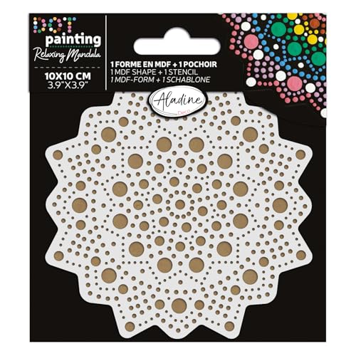Aladine - Schablone & Ständer Mandala 10 cm – zum Erstellen von Mandalas in Dot Painting – Malerei auf Kieselstein, Holz, Stoff, Leinwand – Dotting Painting Punkte – Kreatives Hobby – 85497 Aladine - Schablone & Ständer Mandala 10 cm – zum Erstellen von Mandalas in Dot Painting – Malerei auf Kieselstein, Holz, Stoff, Leinwand – Dotting Painting Punkte – Kreatives Hobby – 85497 von Aladine