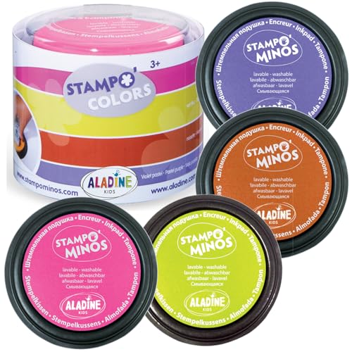 HCM Kinzel GmbH 85152 ALADINE 85152-Stampo Colors Festival, 4 Stempelkissen, violett/pink/grün/braun, X-Large HCM Kinzel GmbH 85152 ALADINE 85152-Stampo Colors Festival, 4 Stempelkissen, violett/pink/grün/braun, X-Large von Aladine
