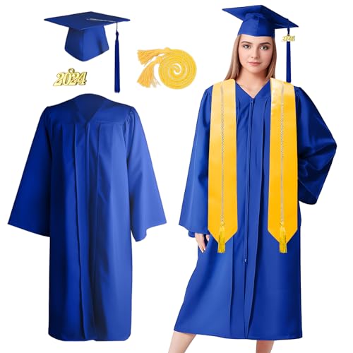 Alaiyaky Graduation Robe und Bachelor Hut, Abschluss Talar 2024 Abschluss Robe mit Doktorhut Quaste Stola Ehrenseil, Graduation Gown Prüfung Bestanden Outfits für Abitur Bachelor Master (2024-B, H57) Alaiyaky Graduation Robe und Bachelor Hut, Abschluss Talar 2024 Abschluss Robe mit Doktorhut Quaste Stola Ehrenseil, Graduation Gown Prüfung Bestanden Outfits für Abitur Bachelor Master (2024-B, H57) von Alaiyaky