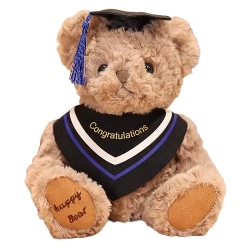 Alaiyaky Plüschbär Bachelor Geschenk mit Brille, Diplom und 'Congratulations'-Band, 23 cm Größe, Vakuumverpackt von Alaiyaky
