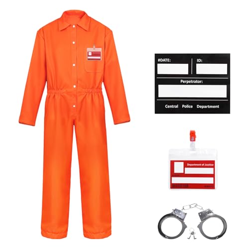 Alaiyaky Gefangenen-Rollenspielkostüm (orange, XL) von Alaiyaky
