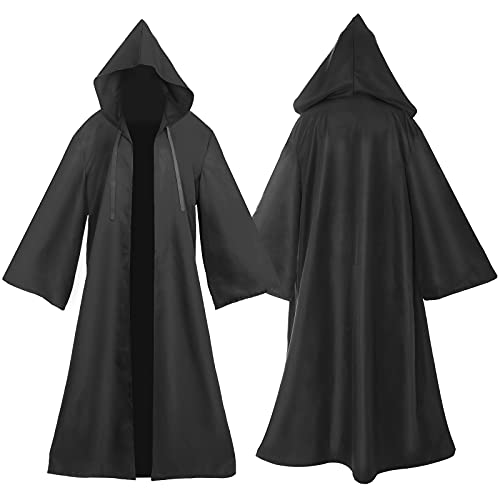 Alaiyaky Scream Kostüm Set, Halloween Kostüm Herren Ghost Face Kostüm mit Horror Maske Handschuhen Gürtel, Gruseliger Ghostface Kostüm für Halloween Karneval Kostümparty (Schwarz, M) von Alaiyaky