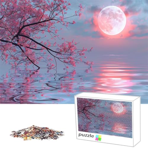 Puzzle 1000Teile Puzzle Mond, Erwachsene Anspruchsvoll Impossible, Passgenauen Puzzleteilen, Kreative Lustige Muster, Geschicklichkeitsspiel für die Ganze Familie, Geschenke für Frauen, Blume M-15 von Alaoan