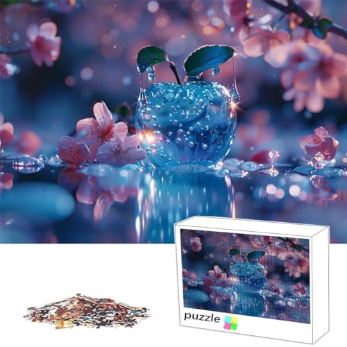 Puzzle 100Teile Puzzle Kristallapfel, Erwachsene Anspruchsvoll Impossible, Passgenauen Puzzleteilen, Kreative Holzpuzzles,Geschicklichkeitsspiel für die Ganze Familie,Geschenke für Frauen,Blume M-27 von Alaoan