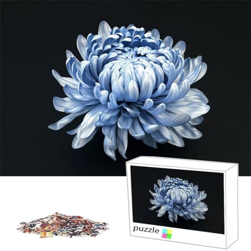 Puzzle 100Teile Puzzle Schwarz, Erwachsene Anspruchsvoll Impossible, Passgenauen Puzzleteilen, Kreative Lustige Muster, Geschicklichkeitsspiel für die Ganze Familie, Geschenke für Frauen, Blume L-61 von Alaoan