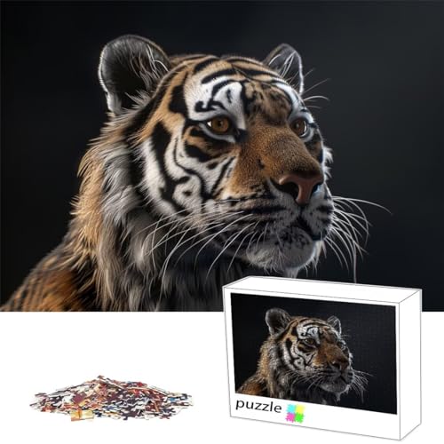 Puzzle 1500Teile Puzzle Tiger, Erwachsene Anspruchsvoll Impossible, Passgenauen Puzzleteilen, Kreative Lustige Muster, Geschicklichkeitsspiel für die Ganze Familie, Geschenke für Frauen, Tier L-79 von Alaoan