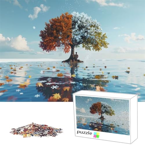 Puzzle 200Teile Puzzle Baum, Erwachsene Anspruchsvoll Impossible, Passgenauen Puzzleteilen, Kreative Holzpuzzles, Geschicklichkeitsspiel für die Ganze Familie, Geschenke für Frauen, Landschaft L-81 von Alaoan