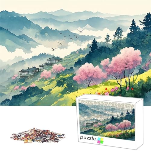 Puzzle 200Teile Puzzle Landschaft, Erwachsene Anspruchsvoll Impossible, Passgenauen Puzzleteilen, Kreative Holzpuzzles, Geschicklichkeitsspiel für die Ganze Familie, Geschenke für Frauen, Natur M-21 von Alaoan