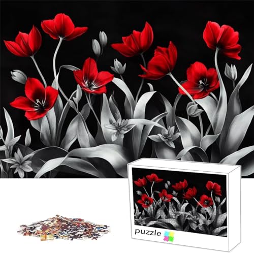 Puzzle 300Teile Puzzle Blume, Erwachsene Anspruchsvoll Impossible, Passgenauen Puzzleteilen, Kreative Lustige Muster, Geschicklichkeitsspiel für die Ganze Familie, Geschenke für Frauen, Anlage M-9 von Alaoan