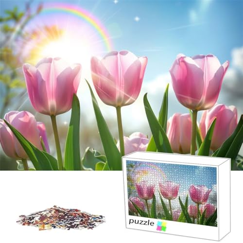 Puzzle 300Teile Puzzle Blume, Erwachsene Anspruchsvoll Impossible, Passgenauen Puzzleteilen, Kreative Lustige Muster, Geschicklichkeitsspiel für die Ganze Familie, Geschenke für Frauen, Natur L-83 von Alaoan