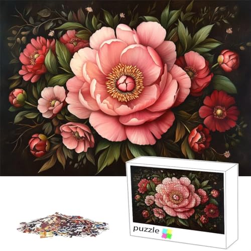 Puzzle 300Teile Puzzle Blume, Erwachsene Anspruchsvoll Impossible, Passgenauen Puzzleteilen, Kreative Lustige Muster, Geschicklichkeitsspiel für die Ganze Familie, Geschenke für Frauen, Natur M-39 von Alaoan