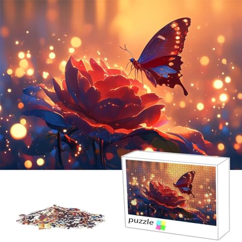 Puzzle 300Teile Puzzle Blume, Erwachsene Anspruchsvoll Impossible, Passgenauen Puzzleteilen, Kreative Lustige Muster, Geschicklichkeitsspiel für die Ganze Familie, Geschenke für Frauen, Tier L-57 von Alaoan