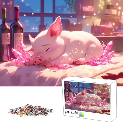 Schwein Puzzle 500 Teile Tier Puzzle für Erwachsene Lernspiel Herausforderungsspielzeug, Schwer Jigsaw für Familienaktivitäten Dekoration, Geschenke für Männer, Frauen, ältere Menschen 52x38cm M-30 Schwein Puzzle 500 Teile Tier Puzzle für Erwachsene Lernspiel Herausforderungsspielzeug, Schwer Jigsaw für Familienaktivitäten Dekoration, Geschenke für Männer, Frauen, ältere Menschen 52x38cm M-30 von Alaoan