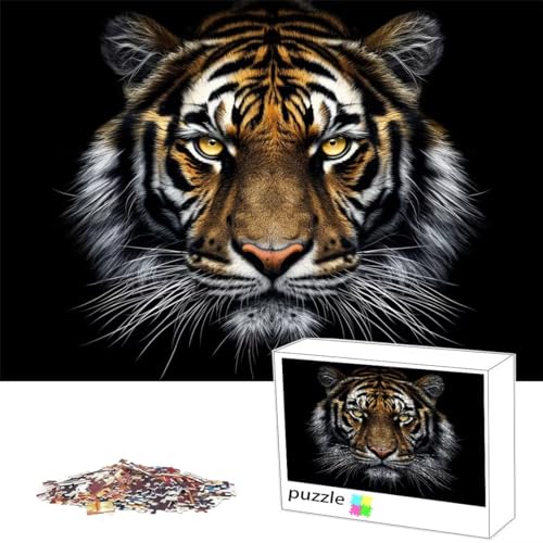 Tier Puzzle 4000 Teile Tiger Puzzle für Erwachsene Lernspiel Herausforderungsspielzeug, Schwer Jigsaw für Familienaktivitäten Dekoration, Geschenke für Männer,Frauen,ältere Menschen 141.4x87.5cm L-80 von Alaoan