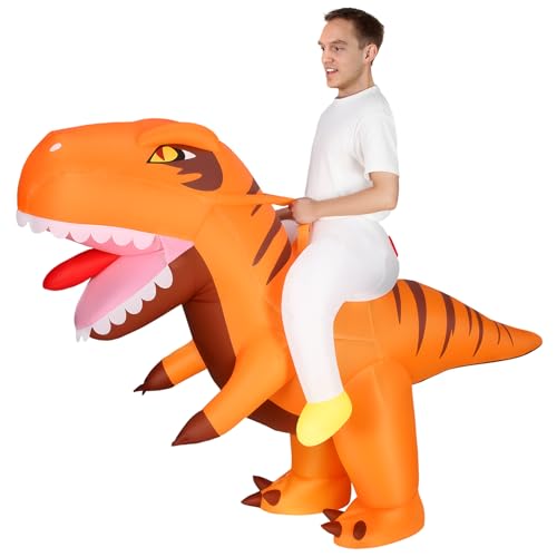 Alaoo Aufblasbare Dinosaurier Kostüm Erwachsene,Reiten T Rex Kostüme,Tyrannosaurus Rex Anzug Lustiges Halloween-Kleid für Karneval Party Geburtstags-Geschenk,Inklusive Aufblassystem,Orange Streifen Alaoo Aufblasbare Dinosaurier Kostüm Erwachsene,Reiten T Rex Kostüme,Tyrannosaurus Rex Anzug Lustiges Halloween-Kleid für Karneval Party Geburtstags-Geschenk,Inklusive Aufblassystem,Orange Streifen von Alaoo