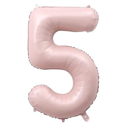Alaoo Luftballon 5 Geburtstag Zahl, 40 Zoll Rosa Creme Folienballon, Riesenzahl Ballon für Mädchen Junge Geburtstag Party Dekoration Jahrestag Dekorationen Alaoo Luftballon 5 Geburtstag Zahl, 40 Zoll Rosa Creme Folienballon, Riesenzahl Ballon für Mädchen Junge Geburtstag Party Dekoration Jahrestag Dekorationen von Alaoo