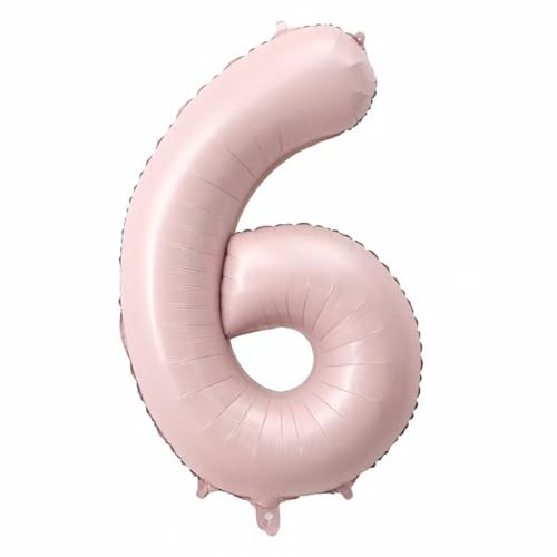 Alaoo Luftballon 6 Geburtstag Zahl, 40 Zoll Rosa Creme Folienballon, Riesenzahl Ballon für Mädchen Junge Geburtstag Party Dekoration Jahrestag Dekorationen Alaoo Luftballon 6 Geburtstag Zahl, 40 Zoll Rosa Creme Folienballon, Riesenzahl Ballon für Mädchen Junge Geburtstag Party Dekoration Jahrestag Dekorationen von Alaoo