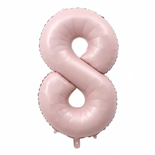 Alaoo Luftballon 8 Geburtstag Zahl, 40 Zoll Rosa Creme Folienballon, Riesenzahl Ballon für Mädchen Junge Geburtstag Party Dekoration Jahrestag Dekorationen Alaoo Luftballon 8 Geburtstag Zahl, 40 Zoll Rosa Creme Folienballon, Riesenzahl Ballon für Mädchen Junge Geburtstag Party Dekoration Jahrestag Dekorationen von Alaoo