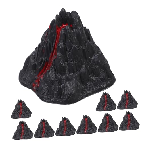 Alasum Vulkan-Spielzeug-Ornament Modell-Vulkan 10 Stück Künstliches Vulkan- Desktop-Vulkan-Dekoration Jungen- Und Mädchenfreundliches Lichtechtes Kunststoff-lernspielzeug von Alasum