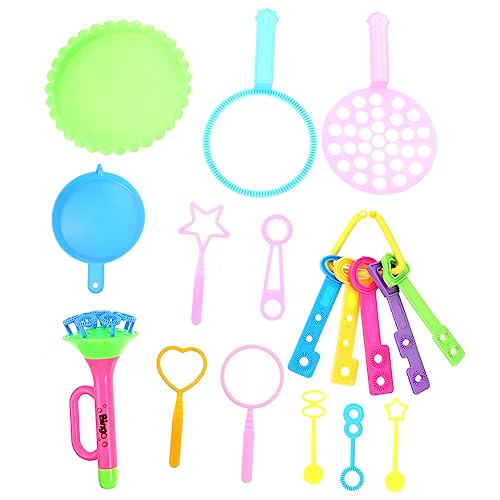 Alasum 1 Satz 17 Stück Blasenblasendes Sommerspielzeug großer Seifenblasenstab Blasenanzug blasenstick seifenblasenstäbe Blasenzauberstab Blase Zauberstab Blasenstab-Kit Plastik von Alasum