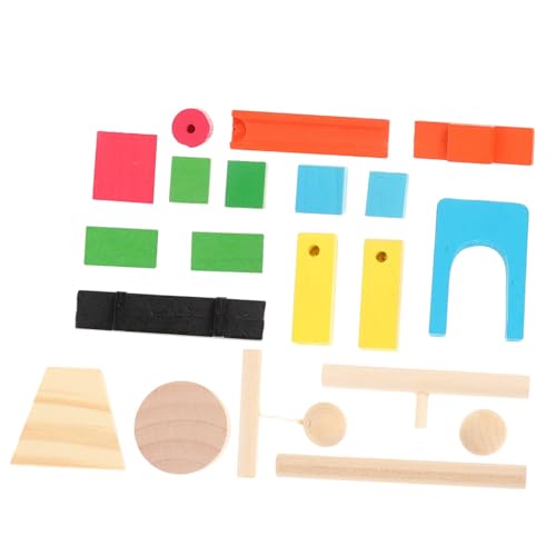 Alasum 1 Satz 19 Stück Domino-mechanismus Für Die Früherziehung Blockiert -kit Domino-Spiel-bausteine Dominosteine ​​ Lustiges Kinderspielzeug Holz von Alasum