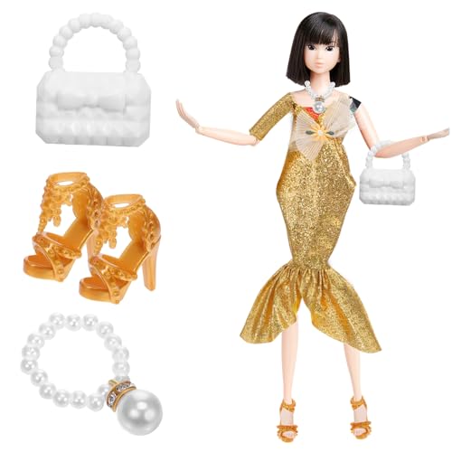 Alasum 1 Satz Abendkleid Puppen-abendparty-Outfit Meerjungfrauenkleid Für Modepuppen Meerjungfrauenschwanzkleid Für Puppen Puppen-meerjungfrau-Outfit Puppen Formelles Outfit Plüsch von Alasum