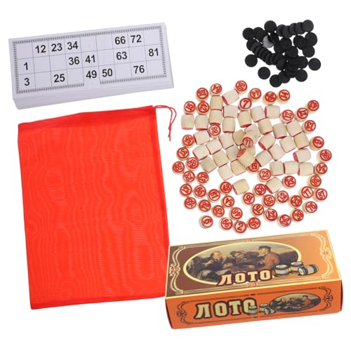 Alasum Kartenspiel 90 Zahlen Für Partys Holz-Bingo-spielset Für Gruppeninteraktion von Alasum