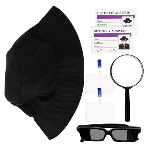 Alasum 1 Satz Detektiv-partyspielzeug Im Freien Scheuklappen Schwarze Gesichtsmaske Bausatz Partylichter Schwarze Maske Brille Zylinder Für Erwachsene Fedora-hüte Für Männer Stoff Alasum 1 Satz Detektiv-partyspielzeug Im Freien Scheuklappen Schwarze Gesichtsmaske Bausatz Partylichter Schwarze Maske Brille Zylinder Für Erwachsene Fedora-hüte Für Männer Stoff von Alasum