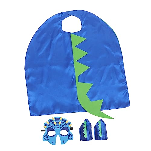Alasum 1 Satz Dinosaurier-Umhang-Set Halloween Kostüm Ninja Maske karnawal kostium für Cosplay-Kleidung Cosplay-Umhang lustiger Umhang Partyzubehör Bühnenumhang Polyester Blue von Alasum