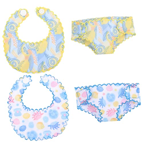 Alasum Puppenzubehör-Set 30–38 cm Mini-höschen Lätzchen Für Jungen Und Mädchen Zum Erstellen Sicherer Stilvoller Puppenkleidungsspielzeuge von Alasum