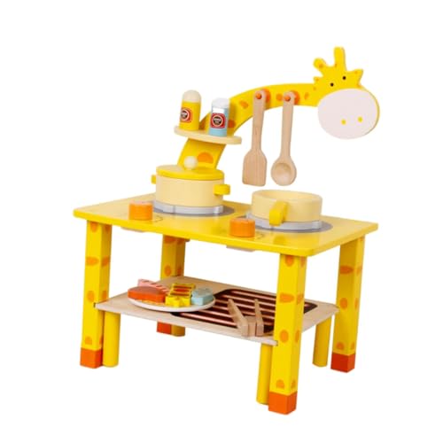 Alasum 1 Satz Holz Simuliertes Kinderspielzeug Et Spielzeugnahrung Spielzeugküche Küchenspielzeug Kinderküche Gefälschtes Essen Yellow von Alasum