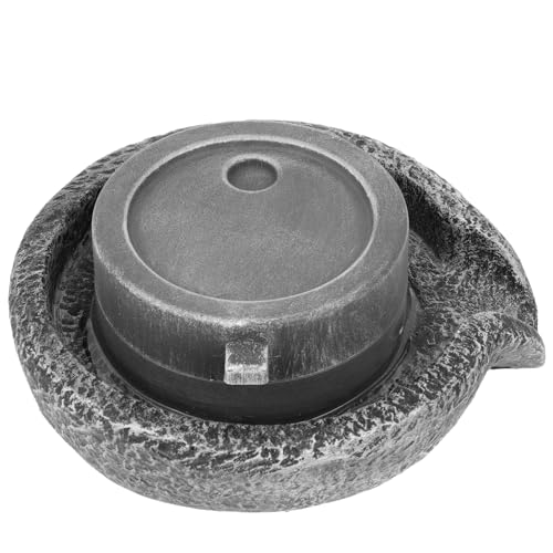 Alasum 1 Satz Mikro Wassermühle spaß springbrunnen zubehör Bonsai-Dekoration springring mikrolandschaft Babybecken Kleiner Pool Harzornament Mikrosimulation Steinmühle Graphit Dark Grey von Alasum