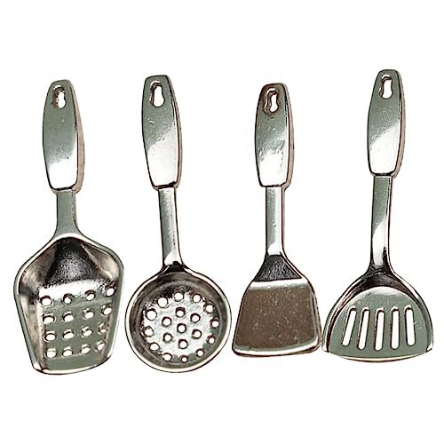 Alasum 1 Satz Mini-Hauszubehör für puppenhauszubehör -Küchenutensilien -Küchenbesteck Mini-Küchenutensilien Kinderspielzeug Küchenminiaturen Legierung Silver von Alasum